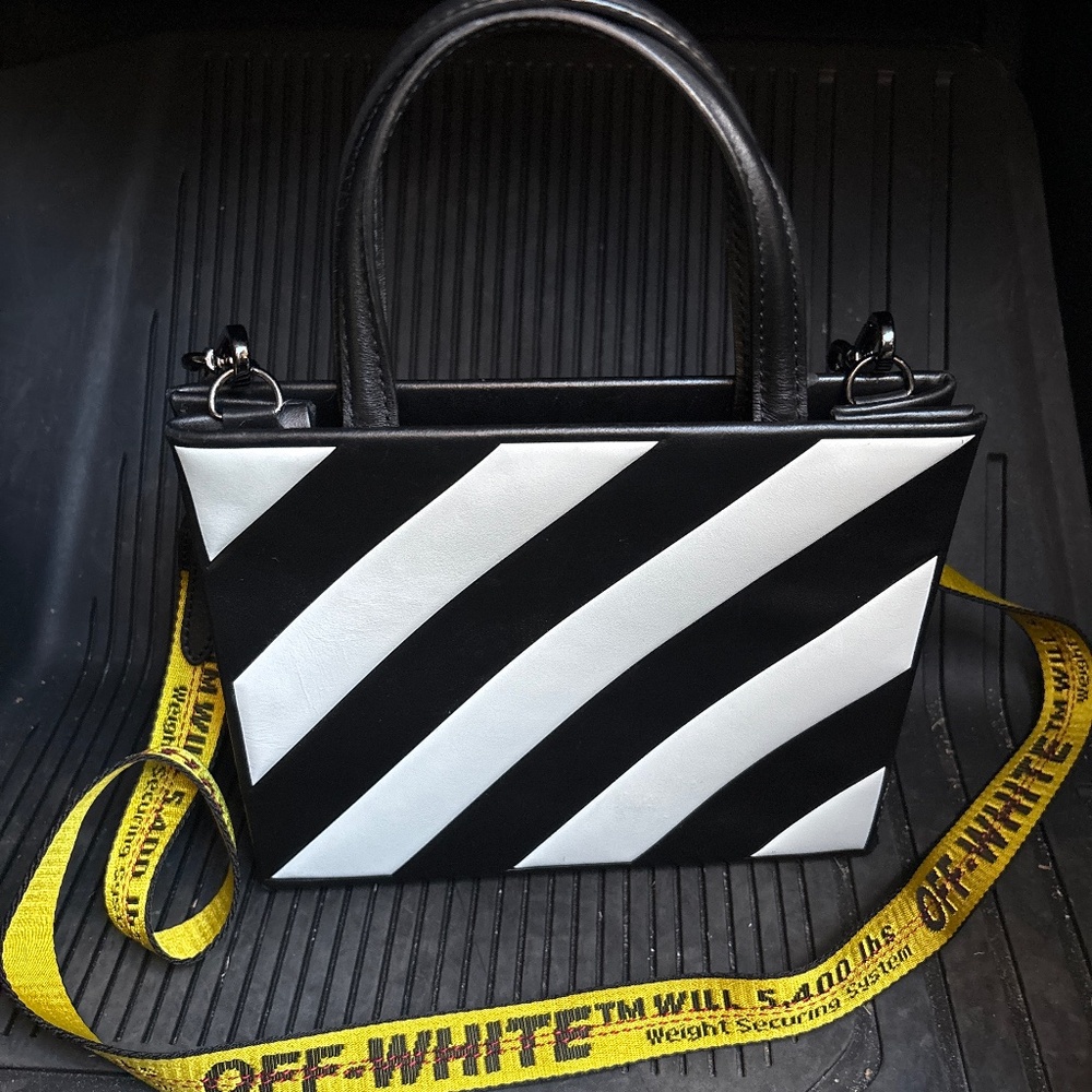 Off White Diagonal Box Bag